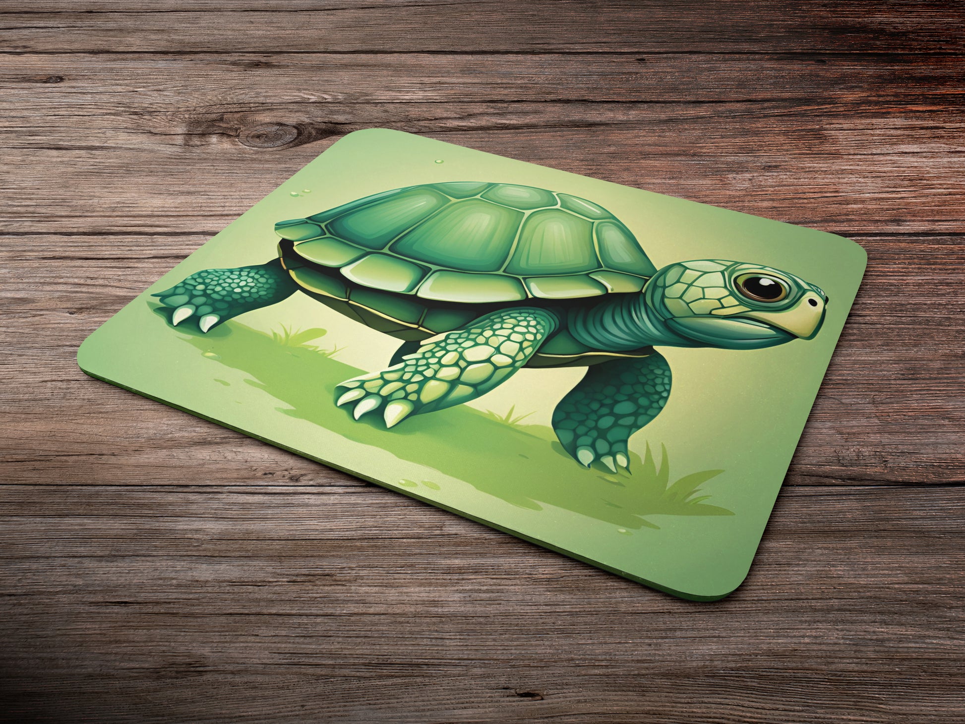 Turtle with big eyes and a simple shell designmousepad mockup style 6