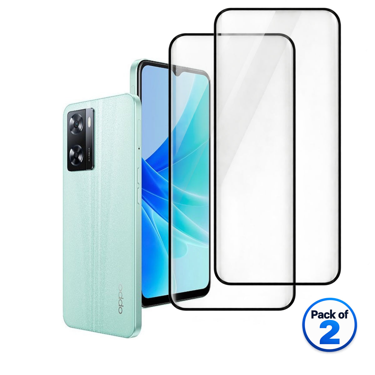 Oppo A57 4G tempered glass pack of 2