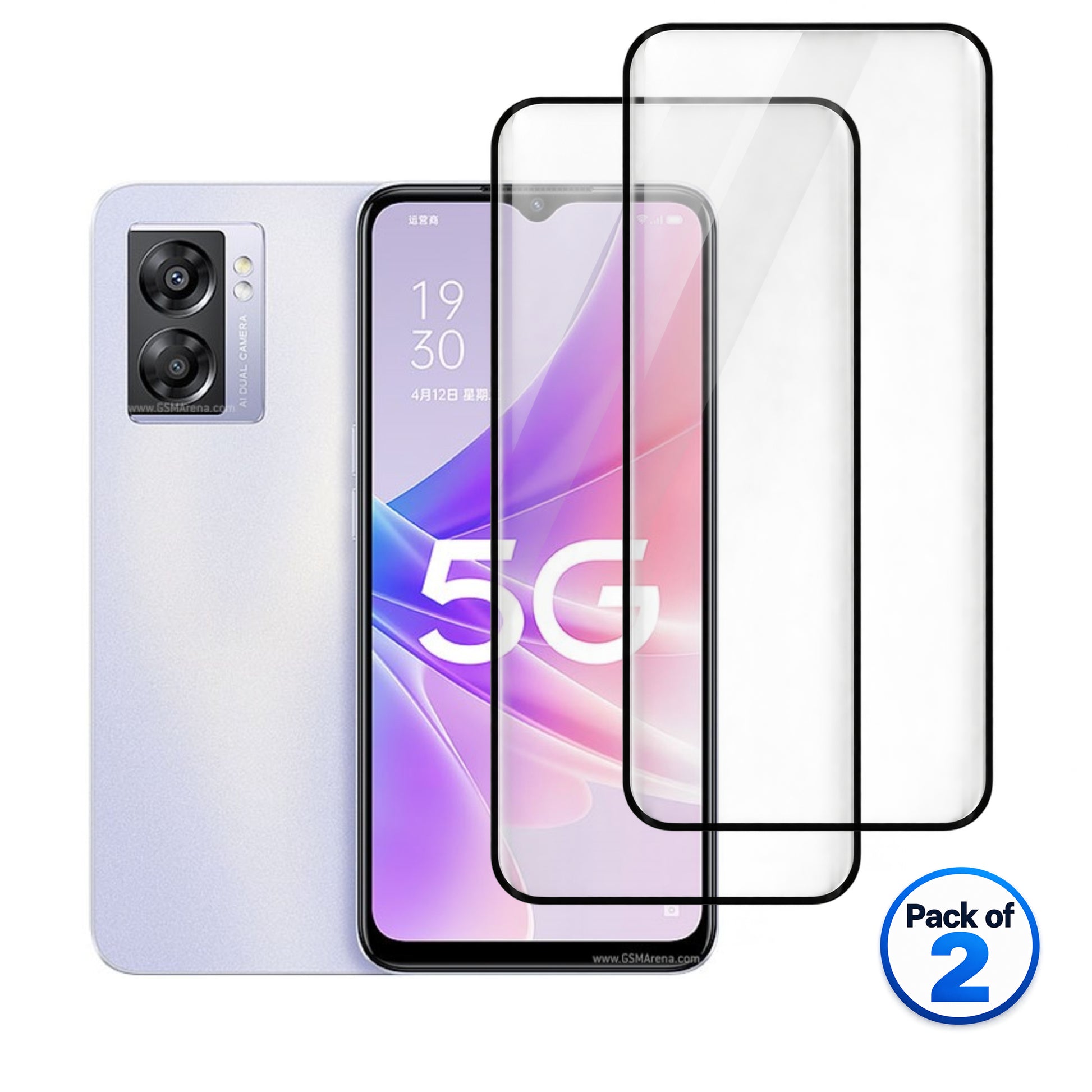 Oppo A57 tempered glass pack of 2