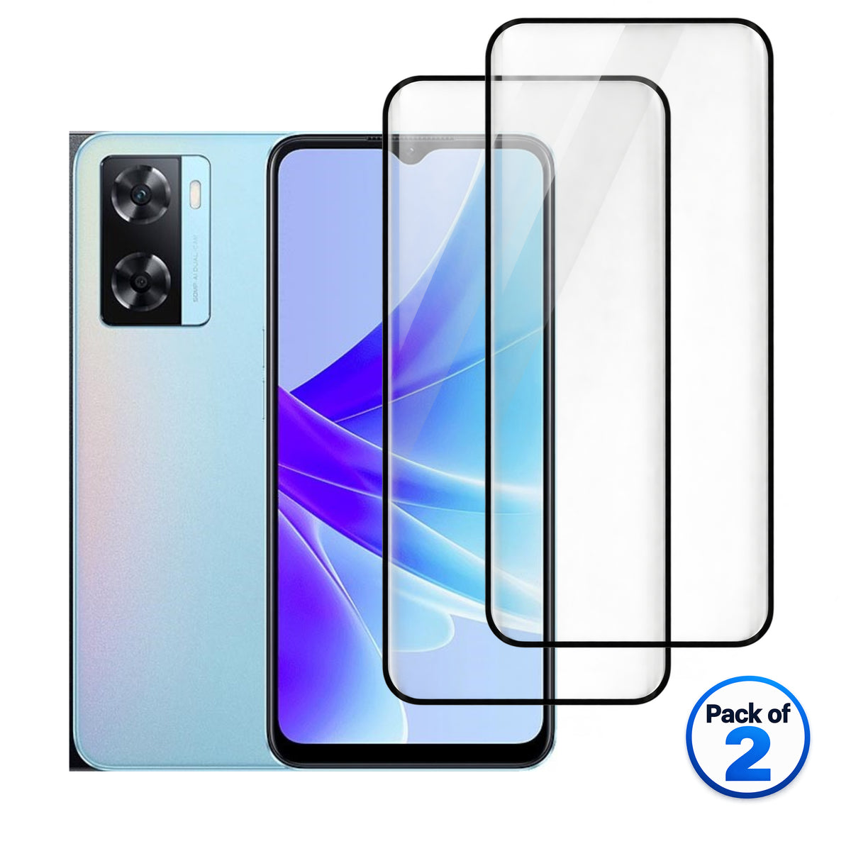 Oppo A57s tempered glass pack of 2