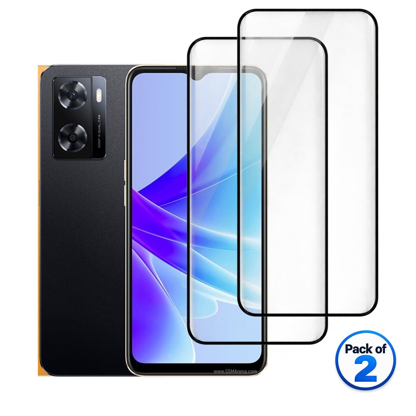 Oppo A77s tempered glass pack of 2