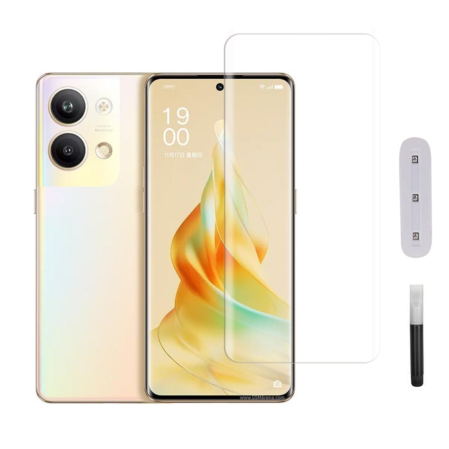 Mobera UV Tempered Glass for Oppo Reno9 Pro | Full Glue Screen Protector