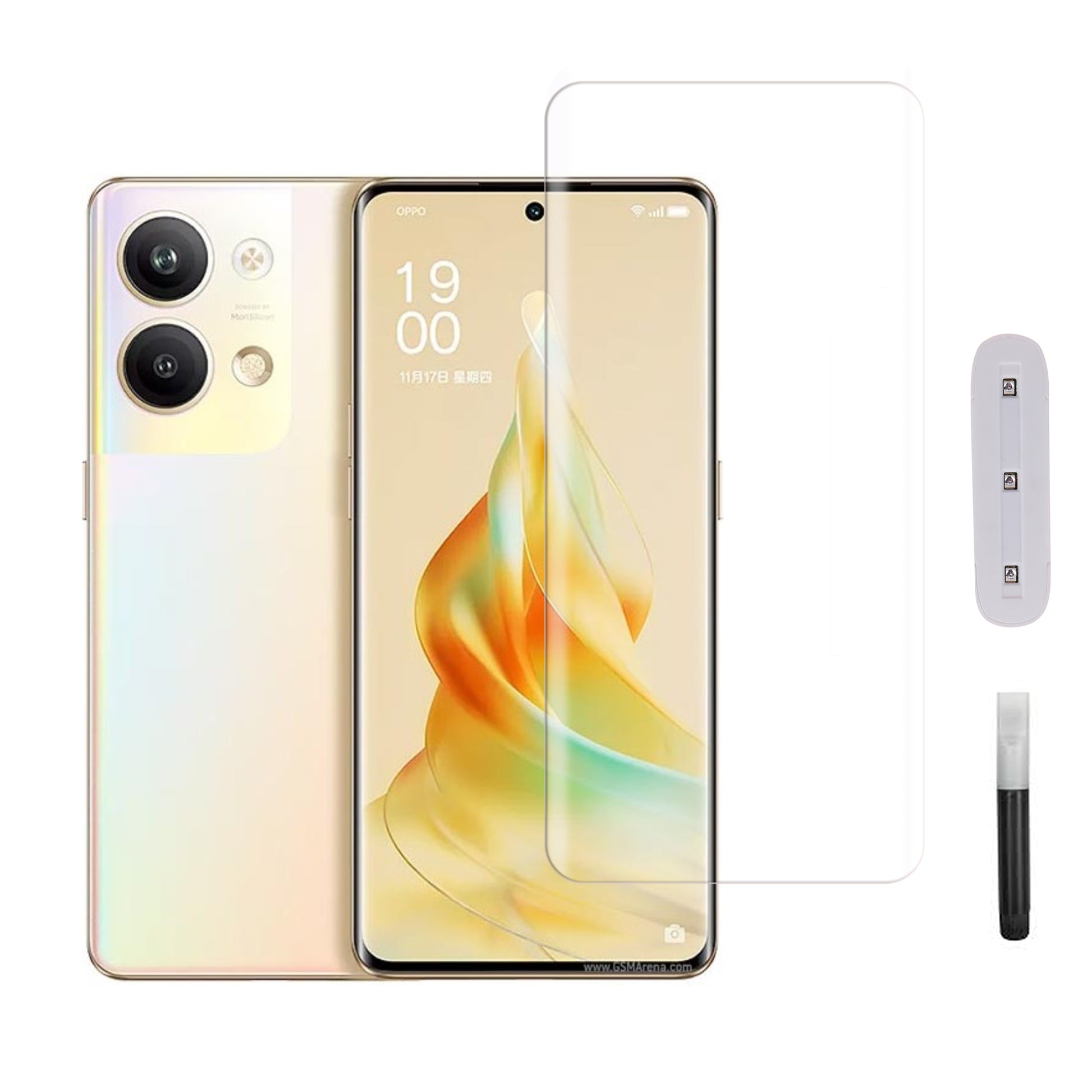 Mobera UV Tempered Glass for Oppo Reno9 Pro | Full Glue Screen Protector