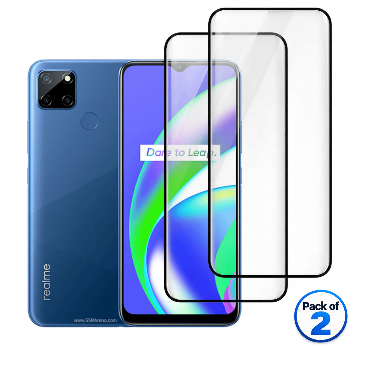 Realme C12 tempered glass pack of 2