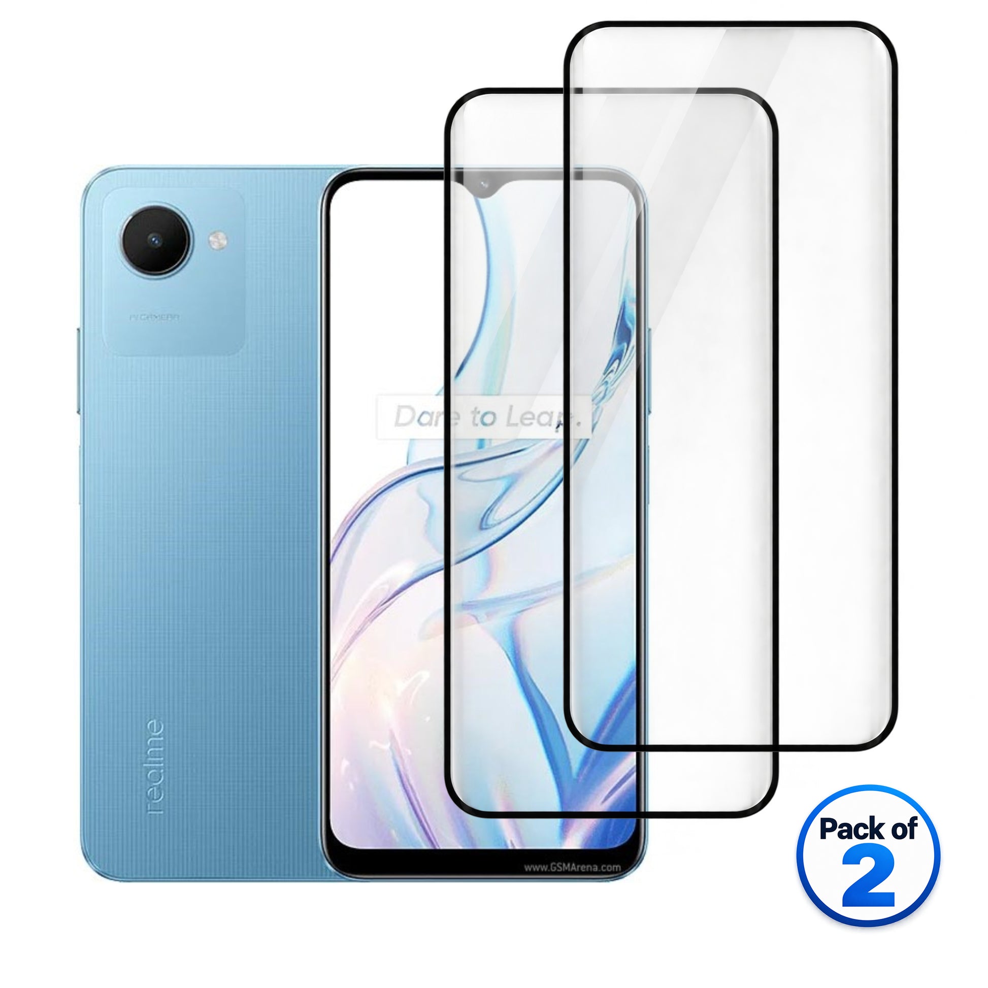 Realme C30s tempered glass pack of 2