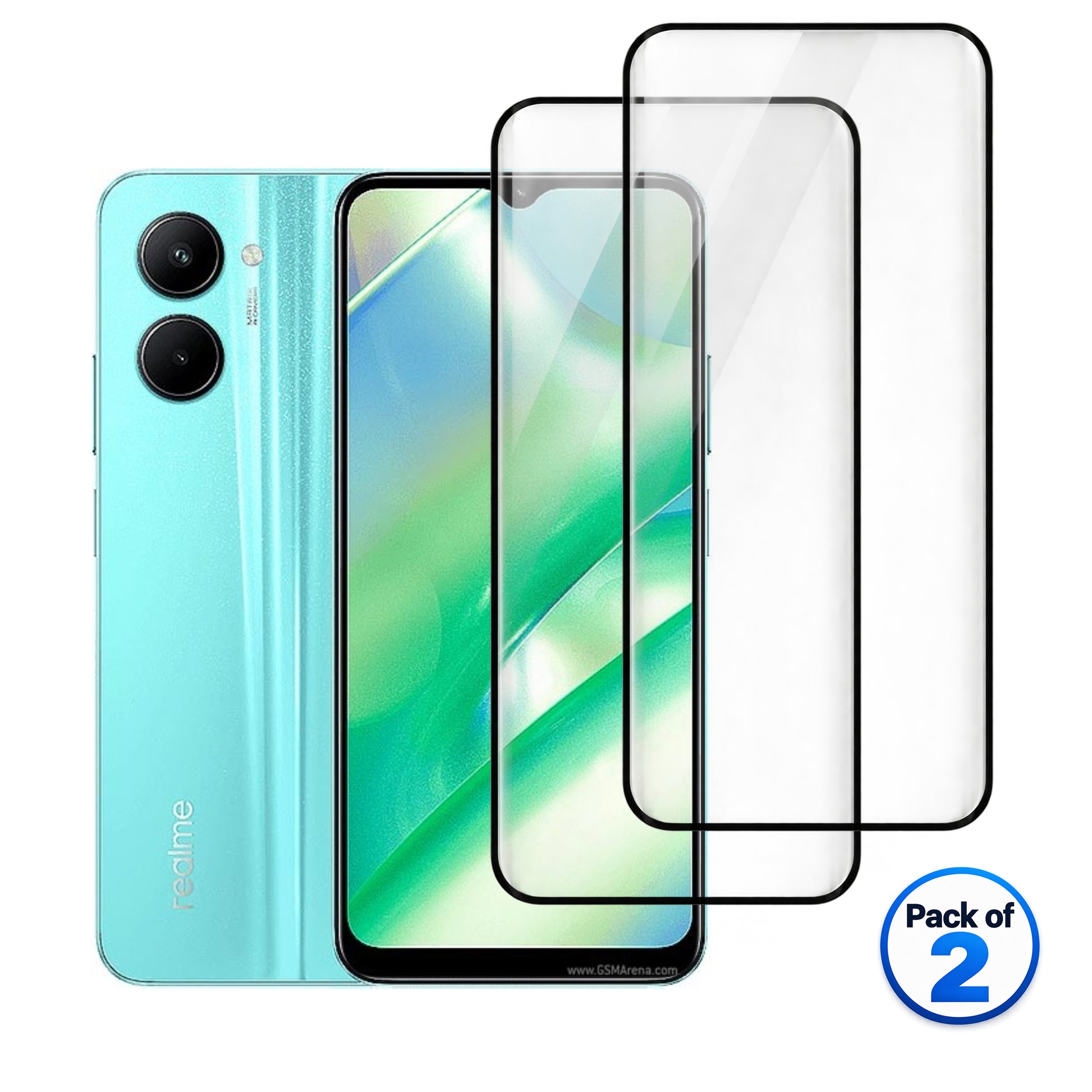 Realme C33 tempered glass pack of 2