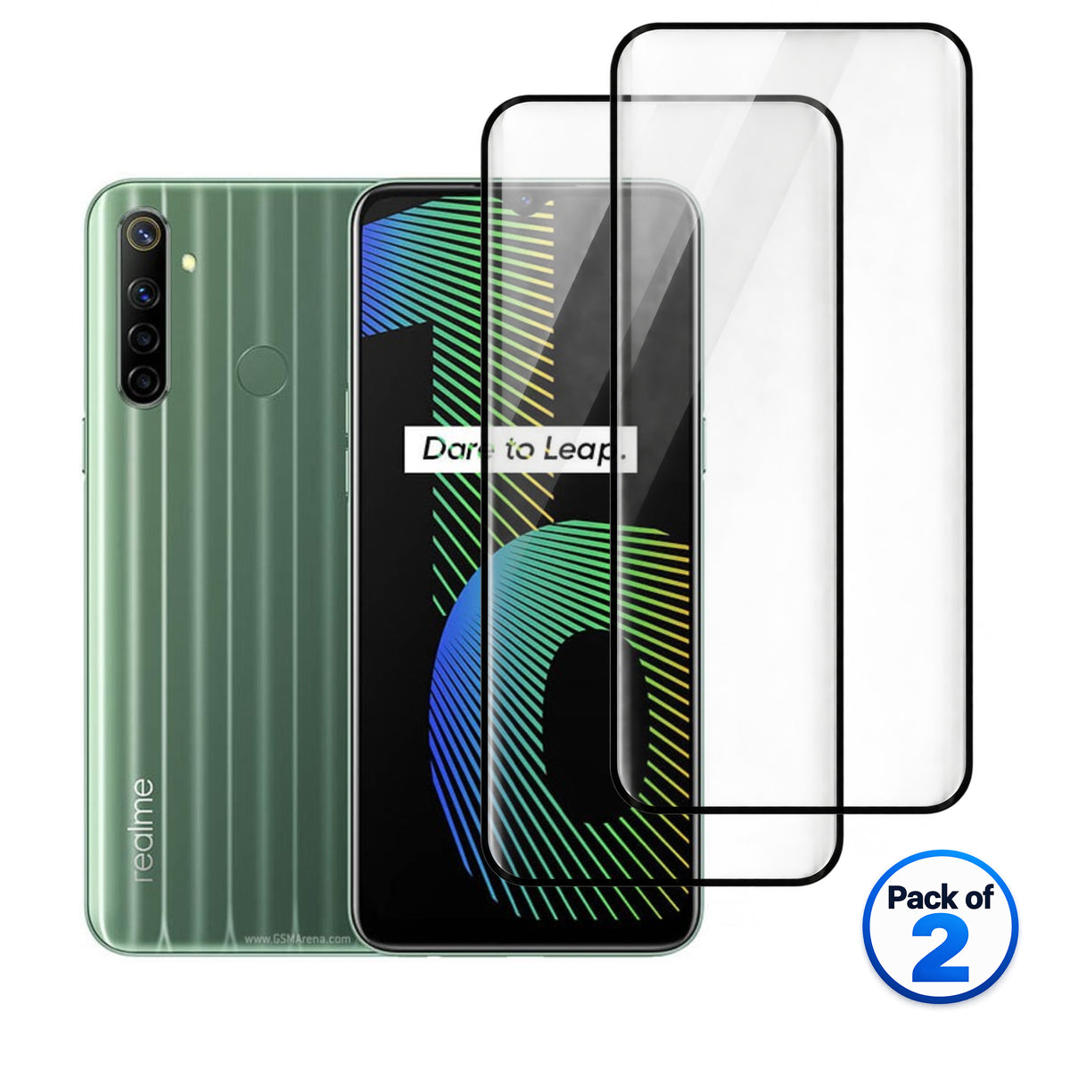 Realme Narzo 10 tempered glass pack of 2