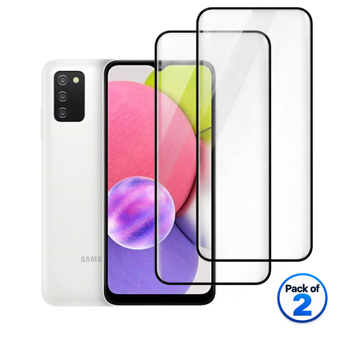 Samsung Galaxy A03s tempered glass pack of 2