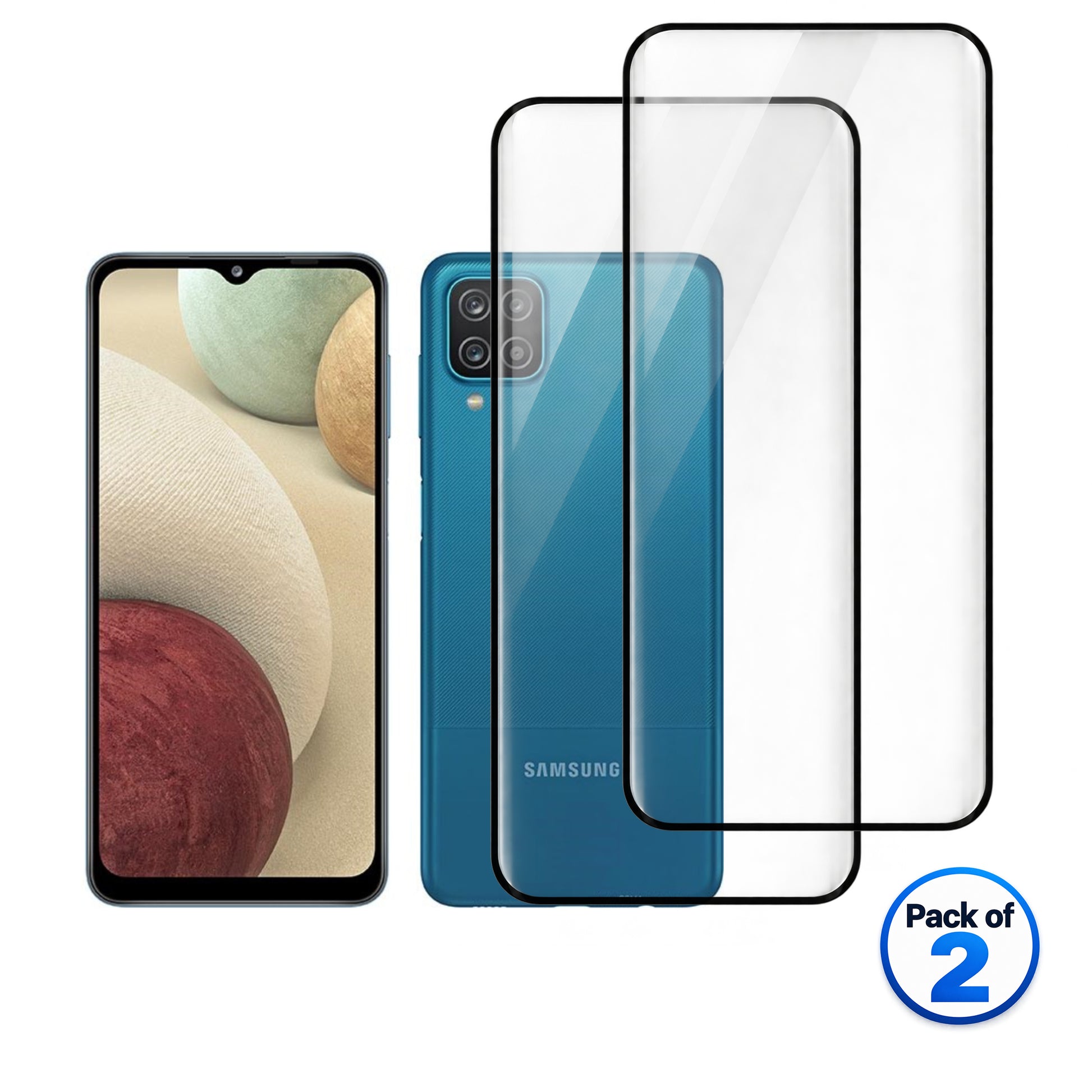 Samsung Galaxy A12 (India) tempered glass pack of 2