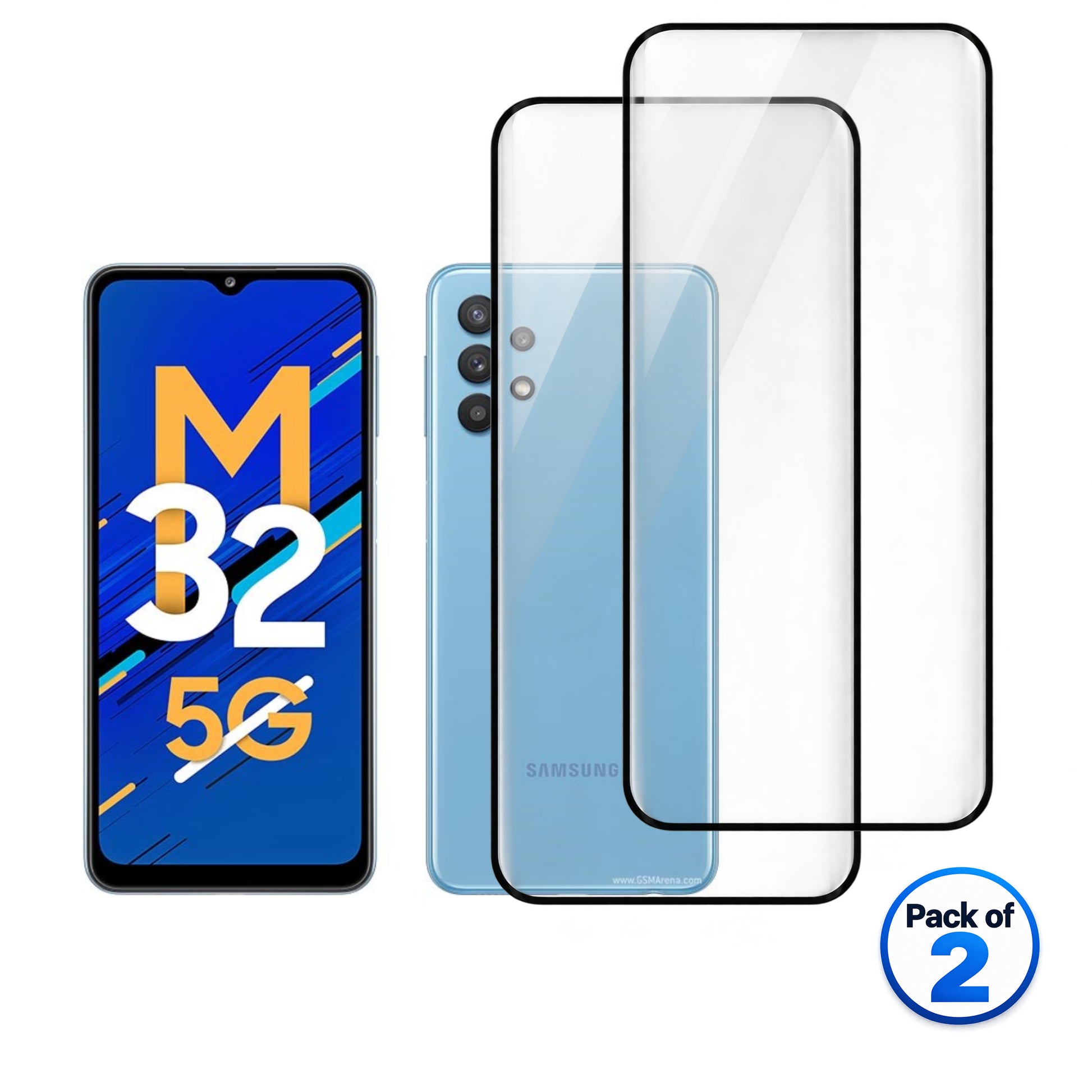 Samsung Galaxy M32 5G tempered glass pack of 2