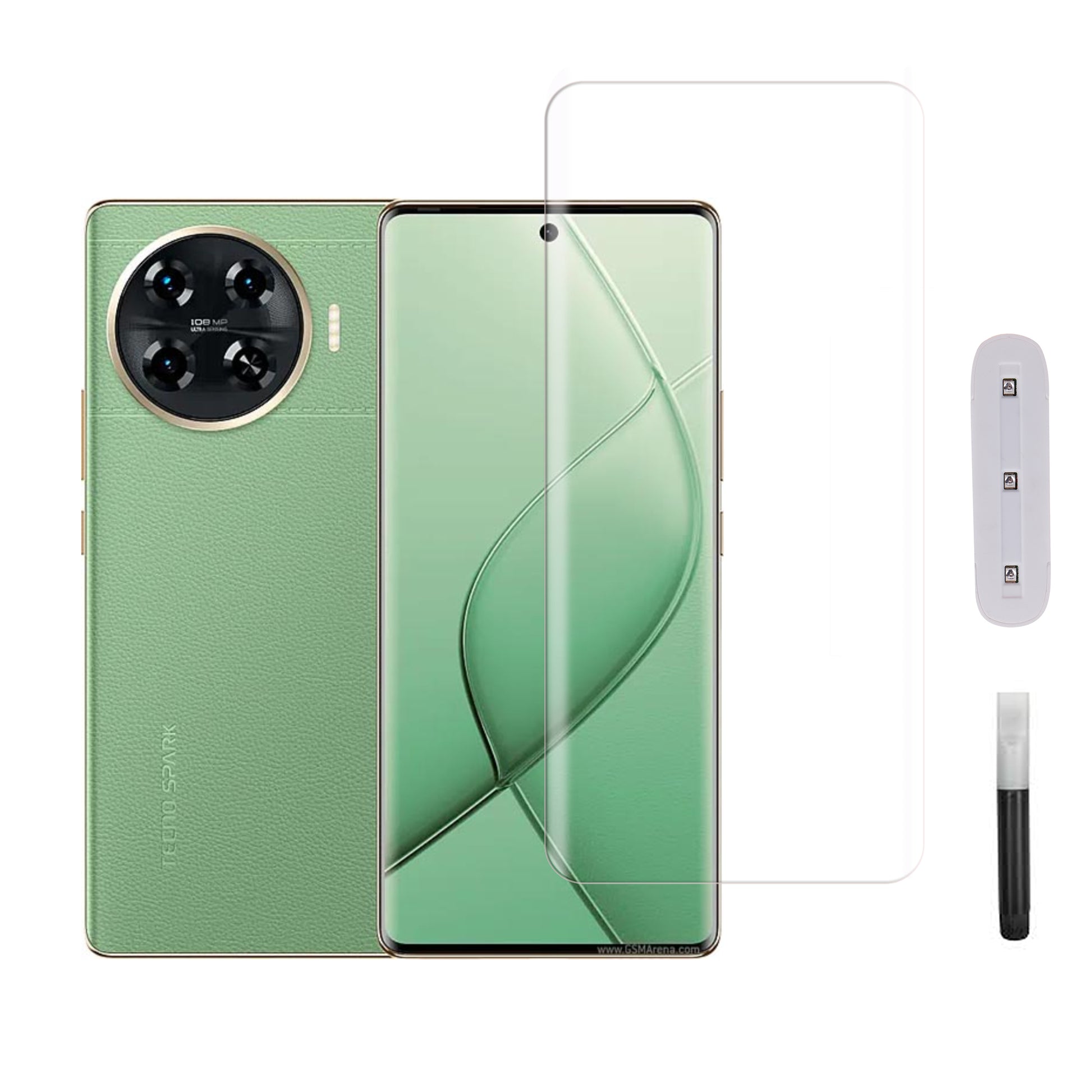 Mobera UV Tempered Glass for Tecno Spark 20 Pro Plus | Full Glue Screen Protector