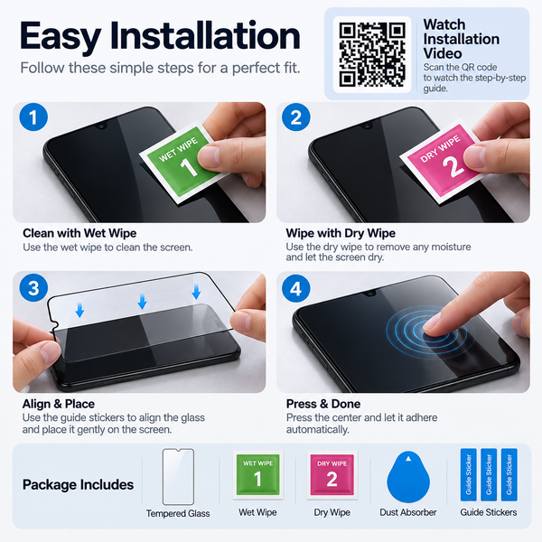 ZTE Blade A53 Pro tempered glass features and specifications