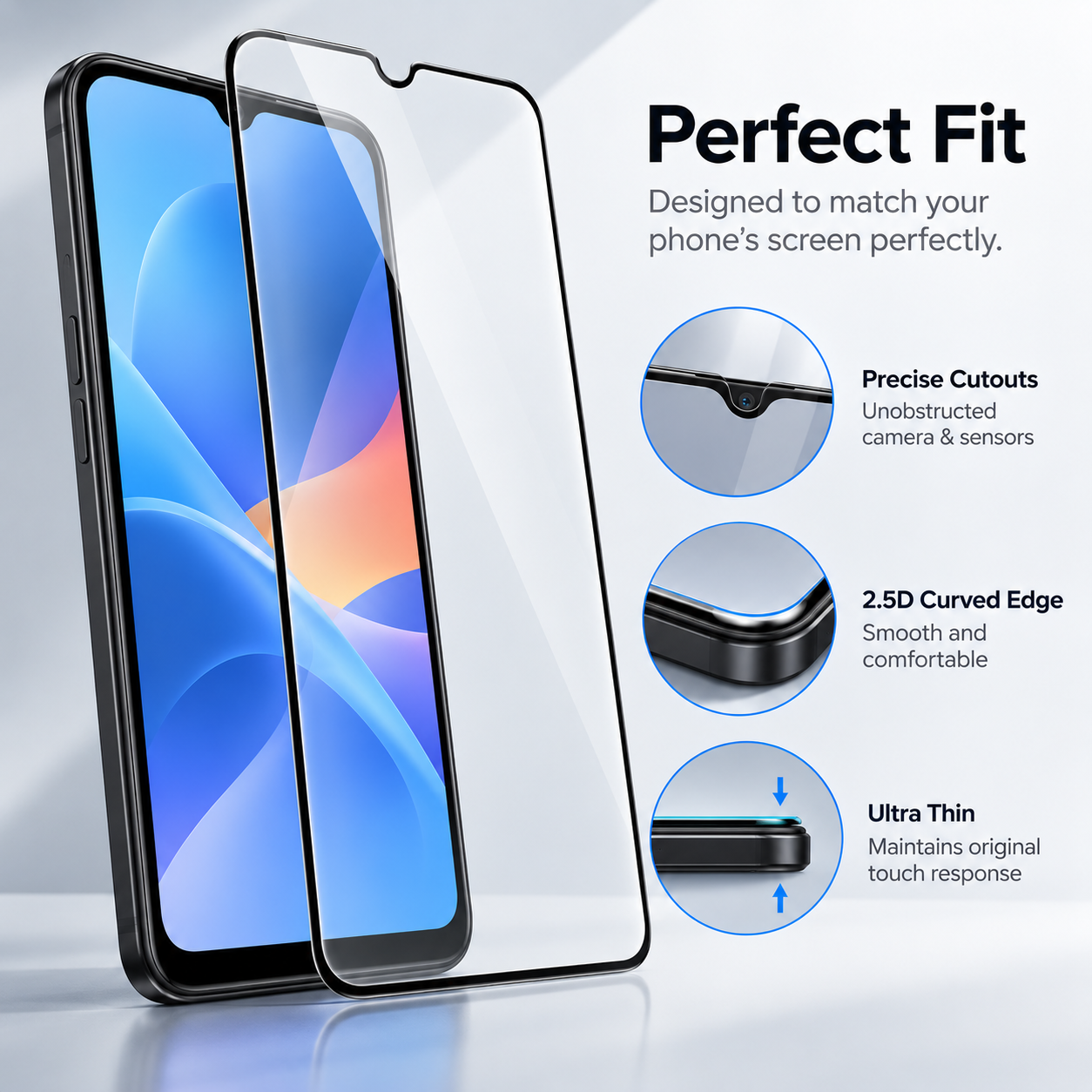 ZTE Blade A53 Pro tempered glass package contents