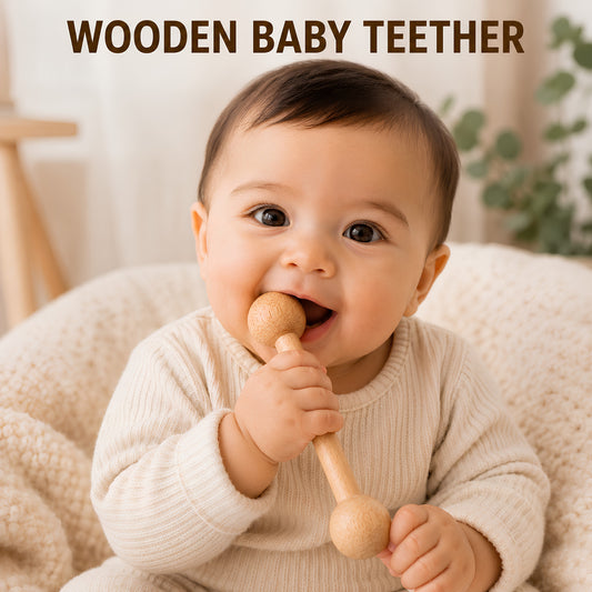 Wooden Baby Teether saag woood