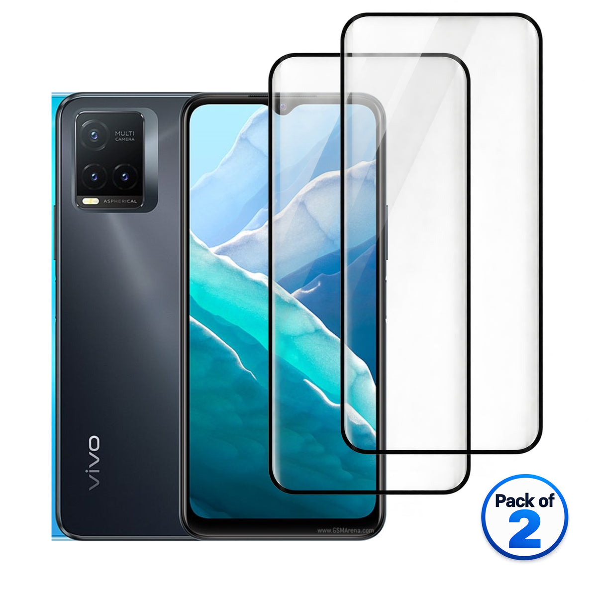 vivo T1x 4G tempered glass pack of 2