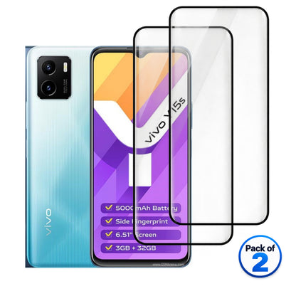 vivo Y15s tempered glass pack of 2