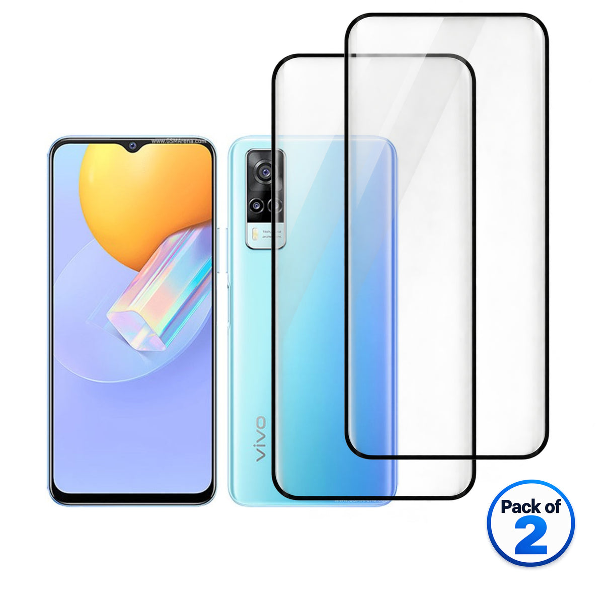 vivo Y31 (2021) tempered glass pack of 2