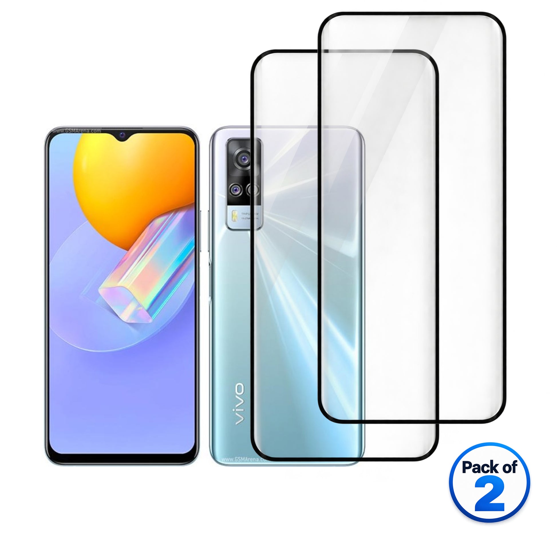 vivo Y51a tempered glass pack of 2