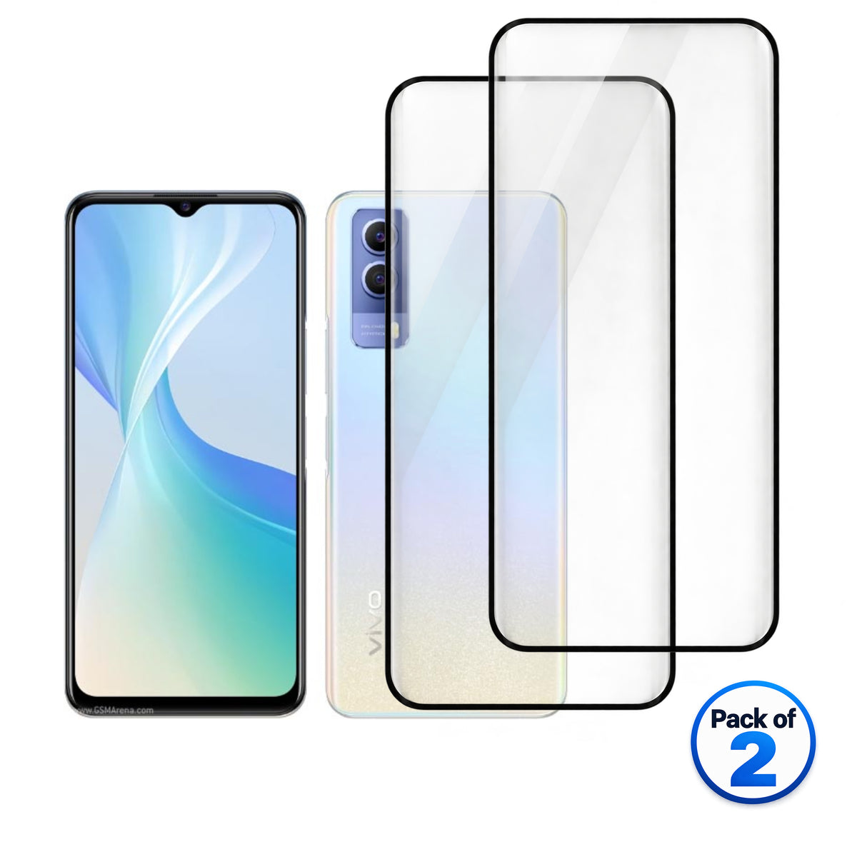 vivo Y53s tempered glass pack of 2