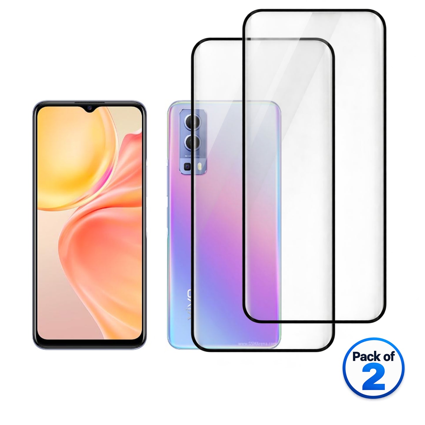 vivo Y75s tempered glass pack of 2