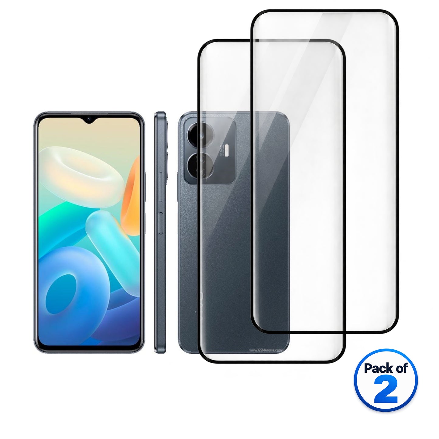 vivo Y77 tempered glass pack of 2